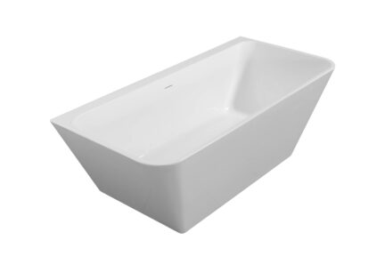 67″ rectangular dual acrylic tub with deck