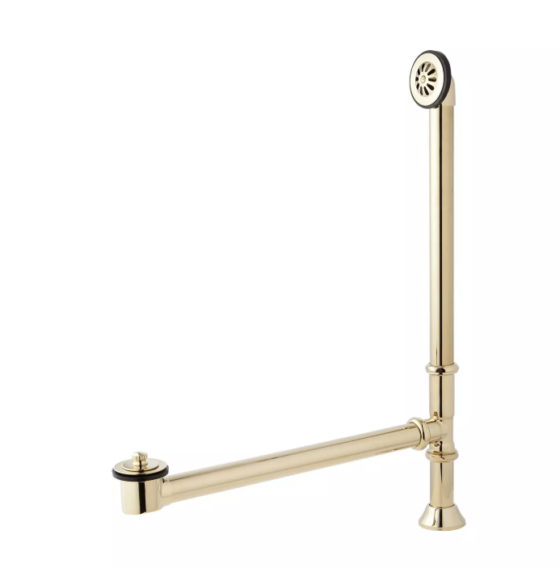 Polished Brass lift and turn drain