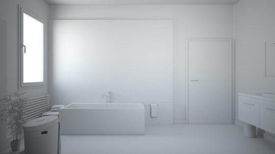 60" rectangular dual modern acrylic tub