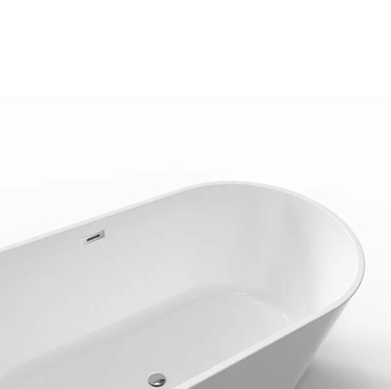 63" modern oval acrylic tub