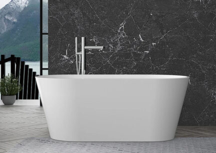 63" modern oval acrylic tub