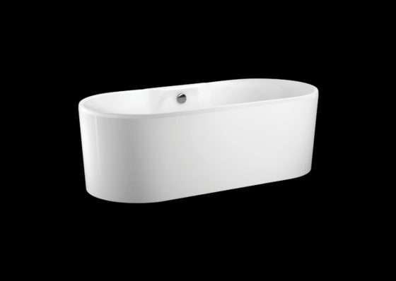 68" dual acrylic modern oval tub