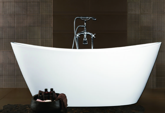 67" double slipper acrylic modern tub