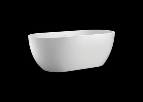 67" modern dual oval tub