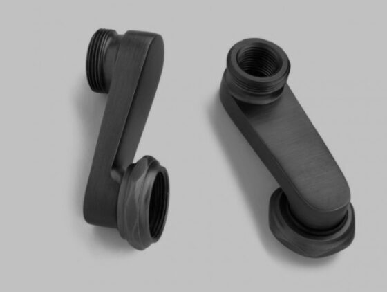 Swing arm to convert faucet from wall mount to deck mount - Matte Black