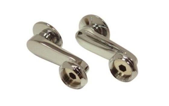 Swing arm to mount faucet to tub wall - Polished Nickel