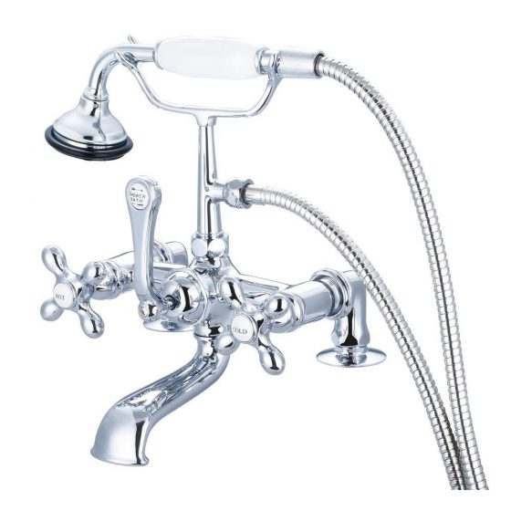 RS-46131 - deck mount British telephone faucet with 2″ riser - Chrome