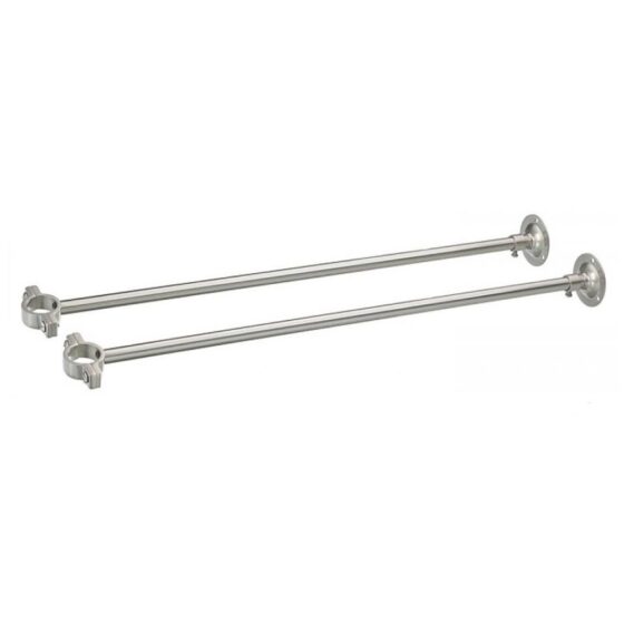 Brushed Nickel faucet wall support