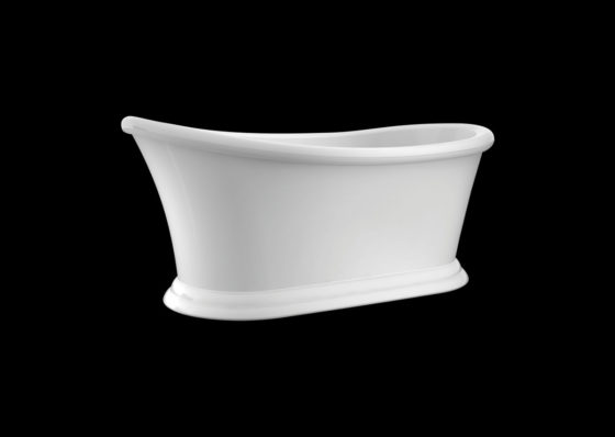 67″ slipper acrylic pedestal tub