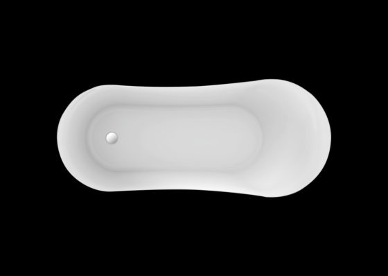 67″ acrylic slipper tub with paw feet