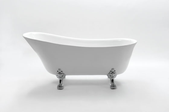 67″ acrylic slipper tub with paw feet