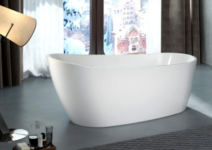68" modern slipper acrylic tub