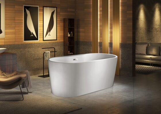 59" dual acrylic modern tub