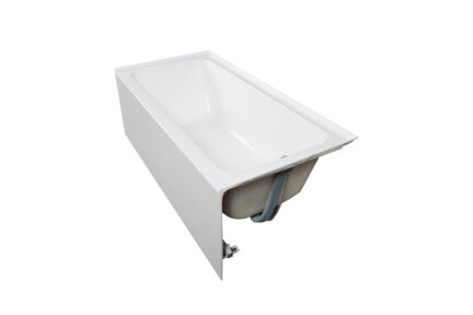 60" acrylic apron front alcove tub